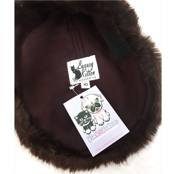 Luxury Kitten Brown logo fur Vest for Pup/kitten - Picture 6 of 6